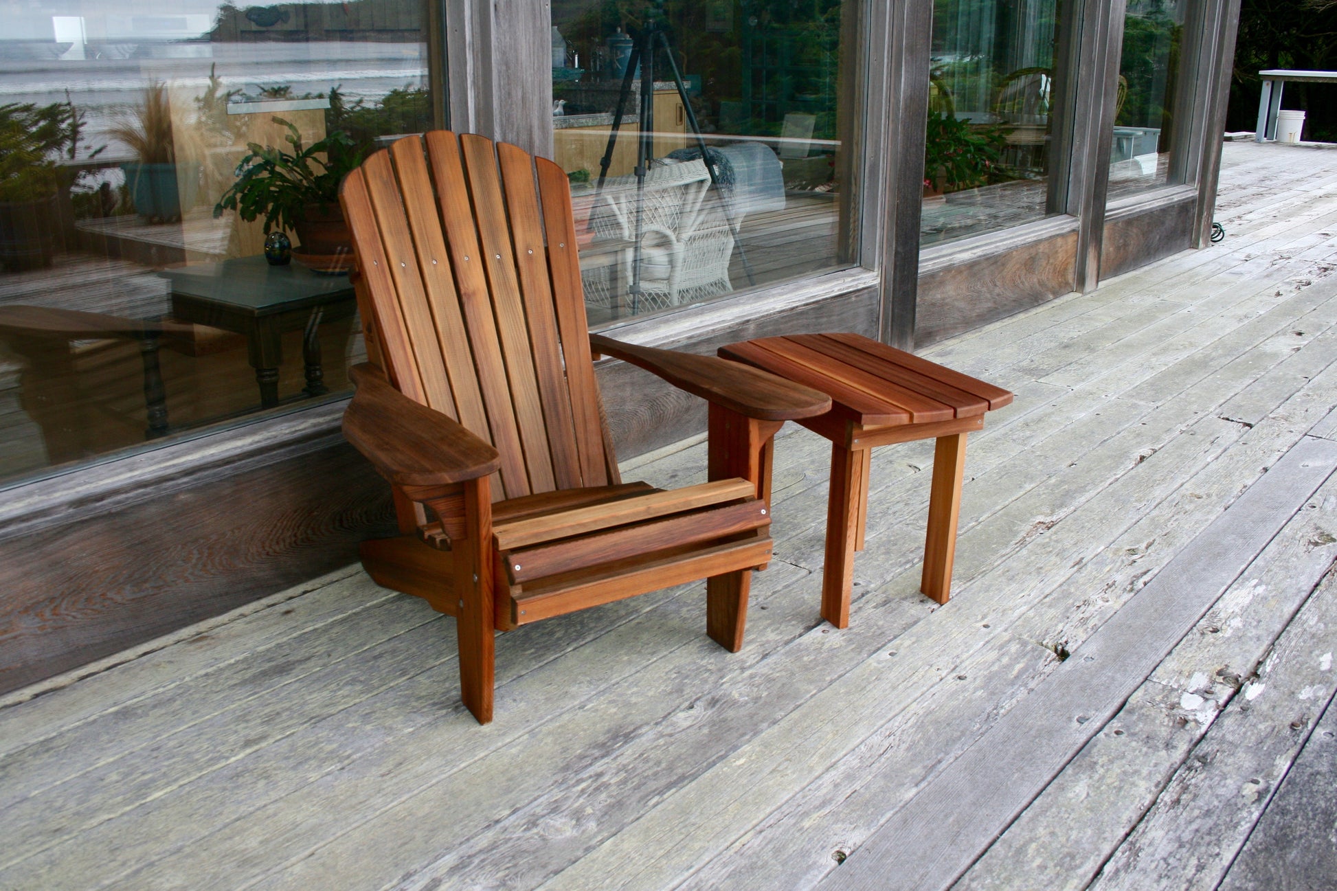 adirondack chairs with table